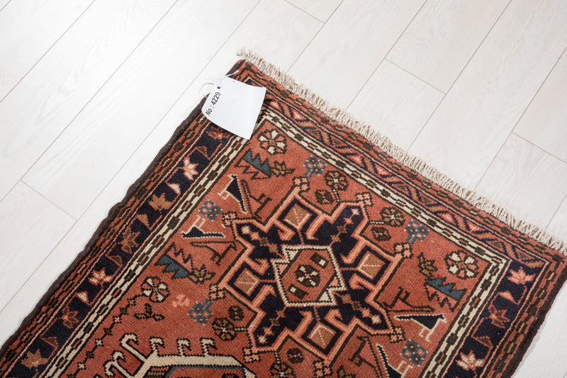 12' 5" x 2' 6" Excellent Hand-Knotted Vintage Tribal Runner Rug - Yasi & Fara 