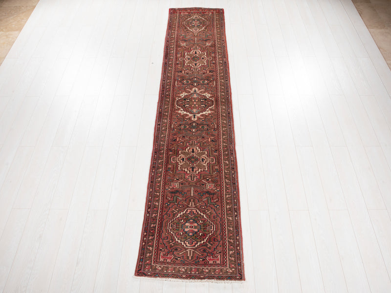 10' 9" x 2' 3" Excellent Hand-Knotted Vintage Tribal Runner Rug - Yasi & Fara 