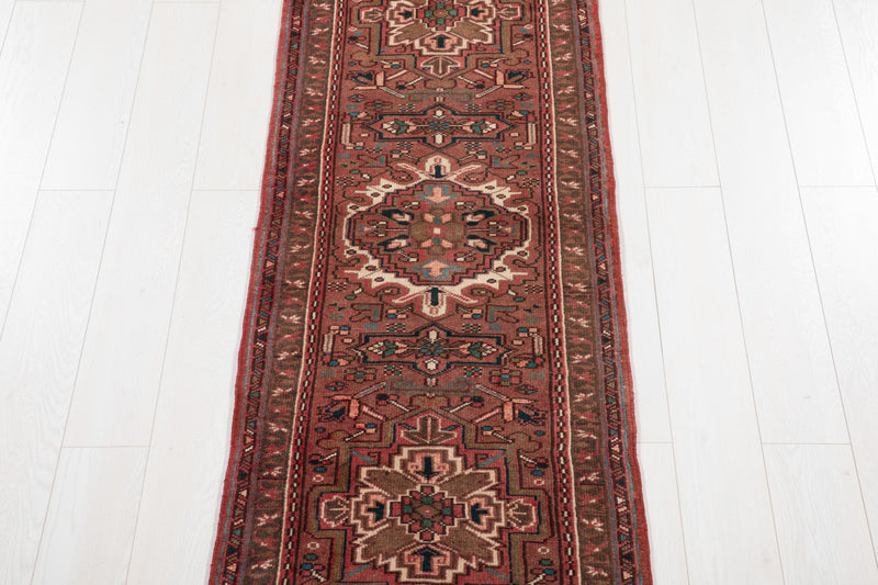 10' 9" x 2' 3" Excellent Hand-Knotted Vintage Tribal Runner Rug - Yasi & Fara 