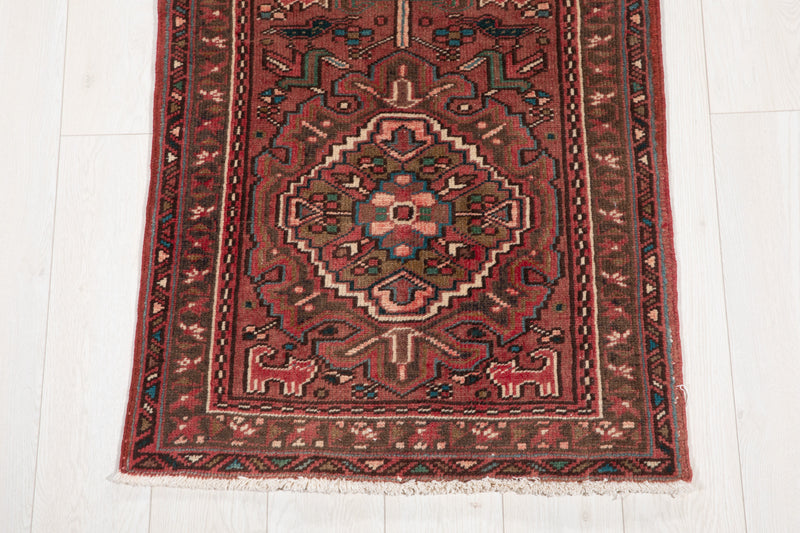 10' 9" x 2' 3" Excellent Hand-Knotted Vintage Tribal Runner Rug - Yasi & Fara 