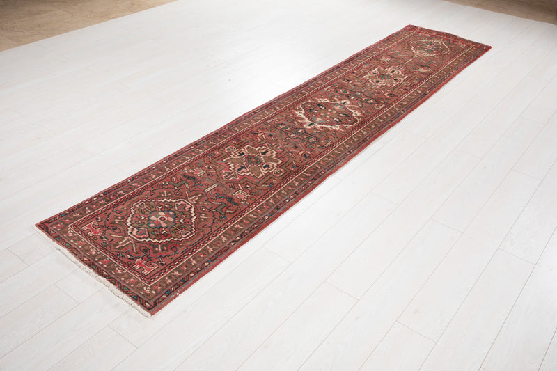 10' 9" x 2' 3" Excellent Hand-Knotted Vintage Tribal Runner Rug - Yasi & Fara 