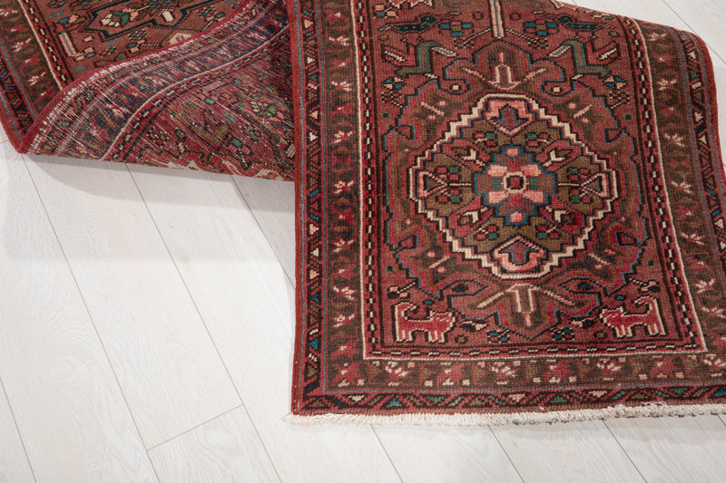 10' 9" x 2' 3" Excellent Hand-Knotted Vintage Tribal Runner Rug - Yasi & Fara 