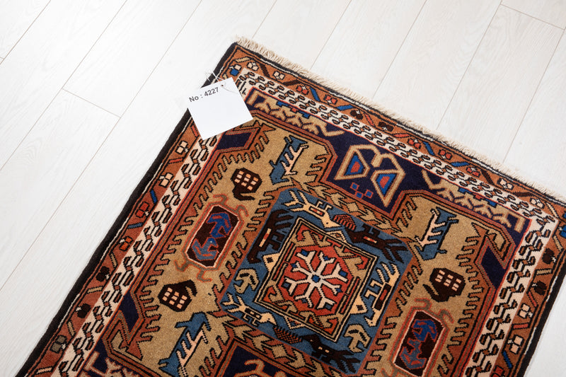 10' 7" x 2' 7" Excellent Hand-Knotted Vintage Collectible Tribal Runner Rug - Yasi & Fara 