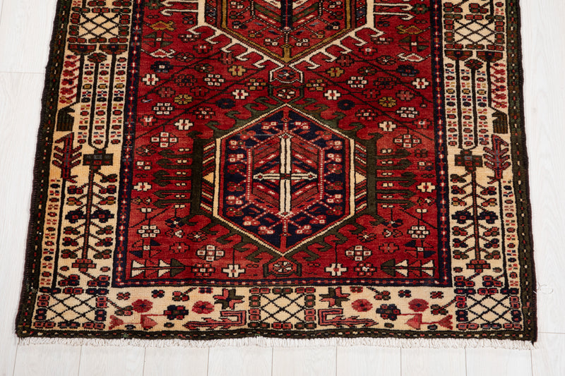 14' 5" x 3' 11" Excellent Hand-Knotted Vintage Collectible Tribal Runner Rug - Yasi & Fara 