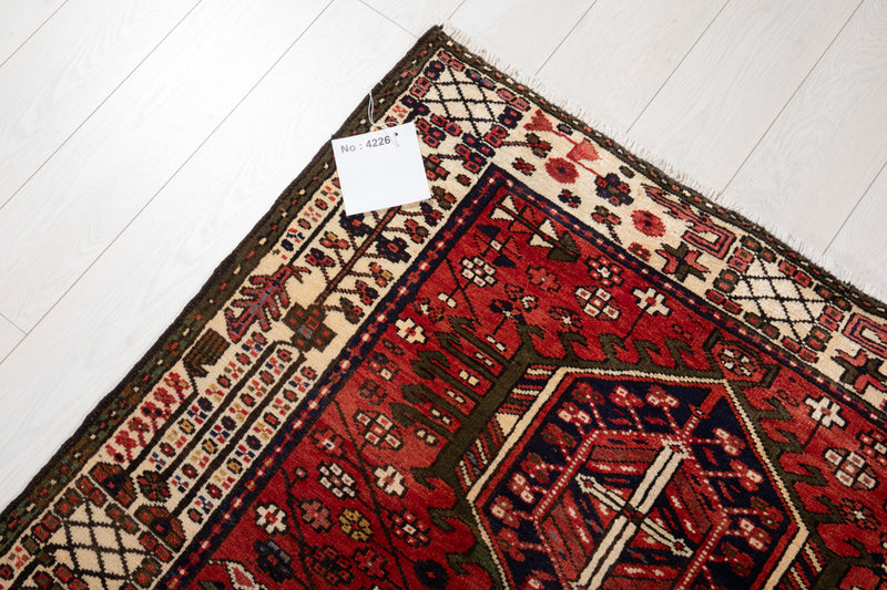 14' 5" x 3' 11" Excellent Hand-Knotted Vintage Collectible Tribal Runner Rug - Yasi & Fara 