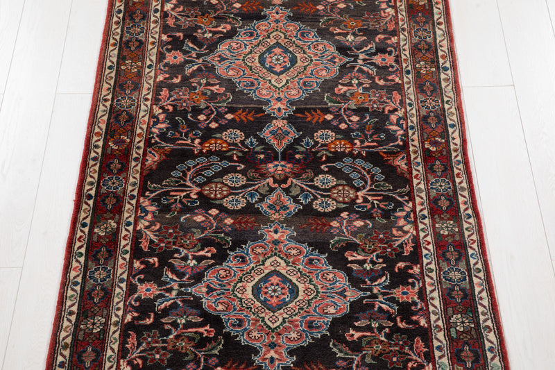 9'3" x 3'6" Excellent Hand-Knotted Vintage Tribal Runner Rug - Yasi & Fara 