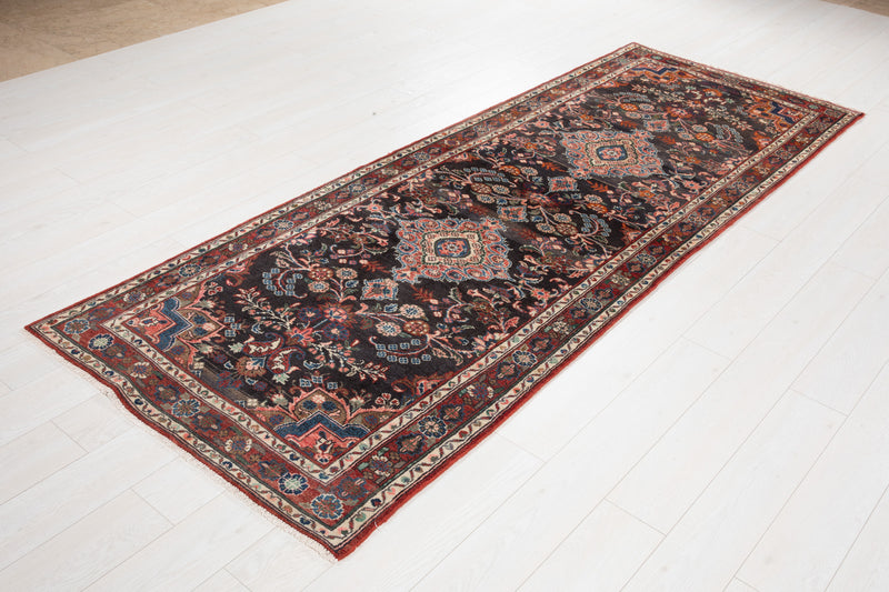 9'3" x 3'6" Excellent Hand-Knotted Vintage Tribal Runner Rug - Yasi & Fara 