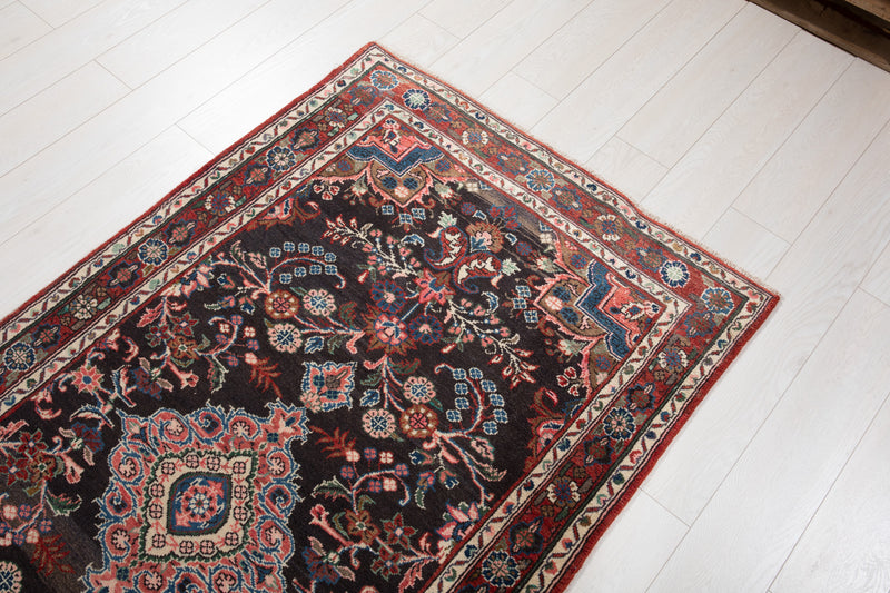 9'3" x 3'6" Excellent Hand-Knotted Vintage Tribal Runner Rug - Yasi & Fara 