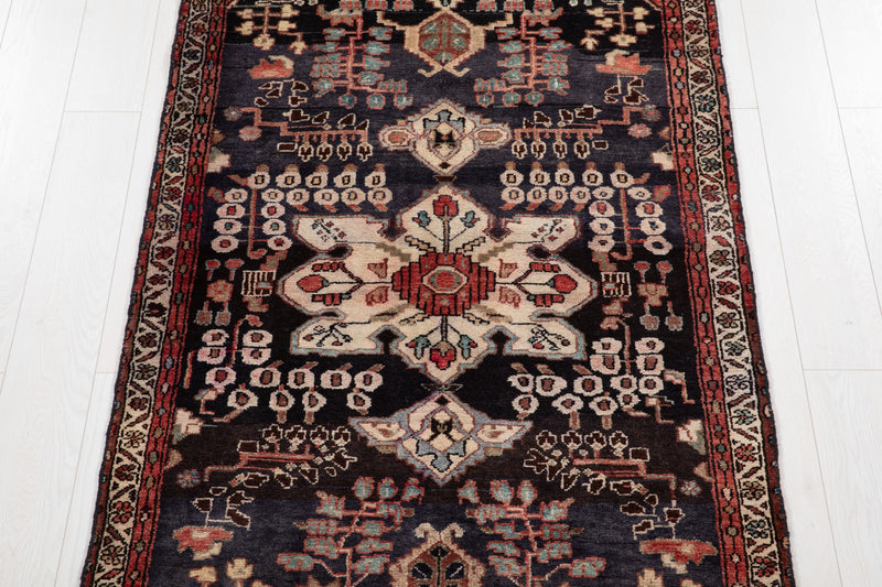 8'11" x 3'6" Excellent Hand-Knotted Vintage Tribal Runner Rug - Yasi & Fara 