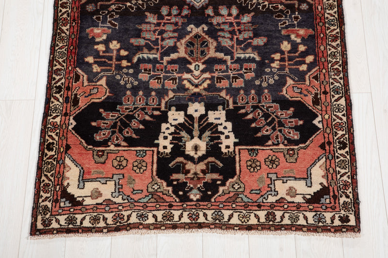 8'11" x 3'6" Excellent Hand-Knotted Vintage Tribal Runner Rug - Yasi & Fara 