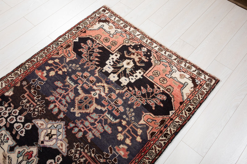 8'11" x 3'6" Excellent Hand-Knotted Vintage Tribal Runner Rug - Yasi & Fara 