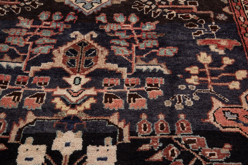8'11" x 3'6" Excellent Hand-Knotted Vintage Tribal Runner Rug - Yasi & Fara 