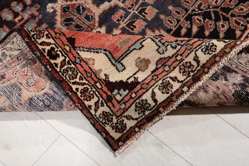 8'11" x 3'6" Excellent Hand-Knotted Vintage Tribal Runner Rug - Yasi & Fara 