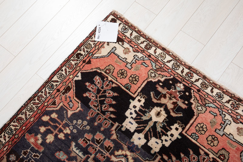 8'11" x 3'6" Excellent Hand-Knotted Vintage Tribal Runner Rug - Yasi & Fara 