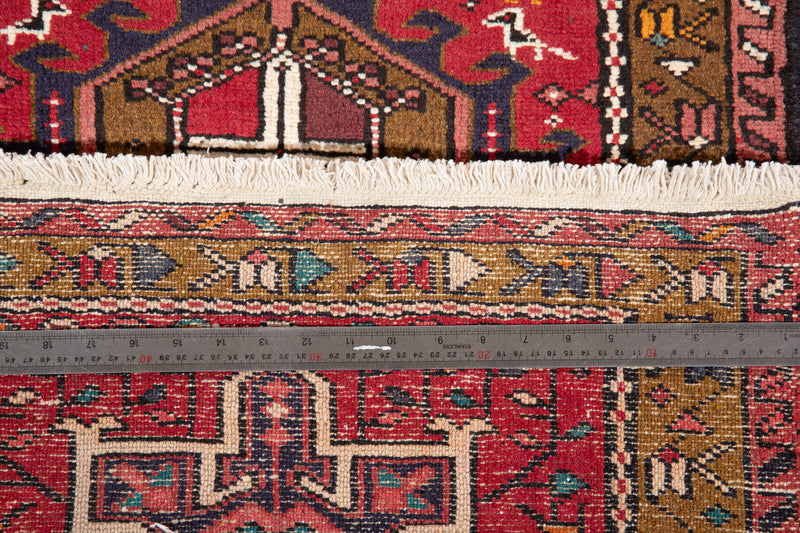 12' 10" x 2' 4" Excellent Hand-Knotted Vintage Tribal Runner Rug - Yasi & Fara 