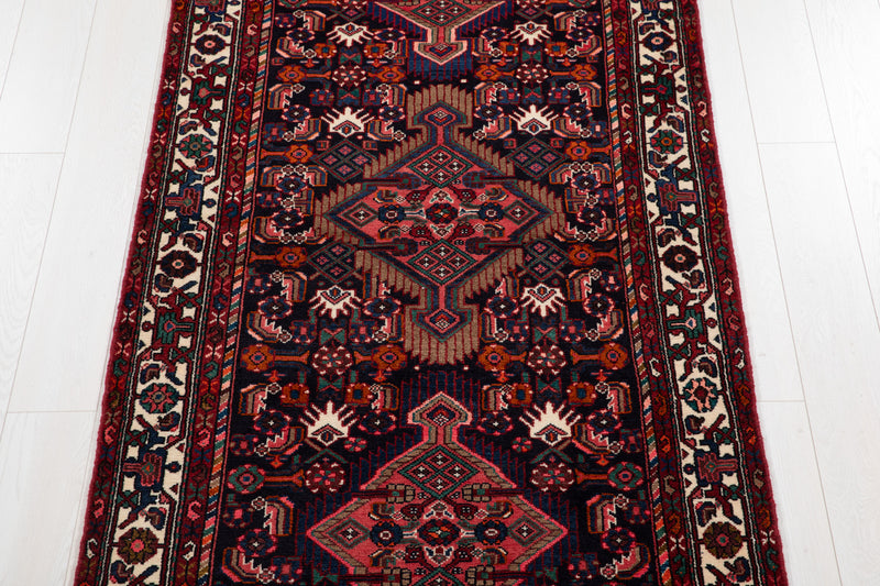 10' 2" x 3' 6" Excellent Hand-Knotted Vintage Tribal Runner Rug - Yasi & Fara 