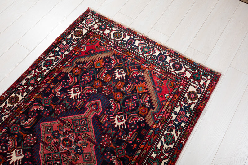 10' 2" x 3' 6" Excellent Hand-Knotted Vintage Tribal Runner Rug - Yasi & Fara 