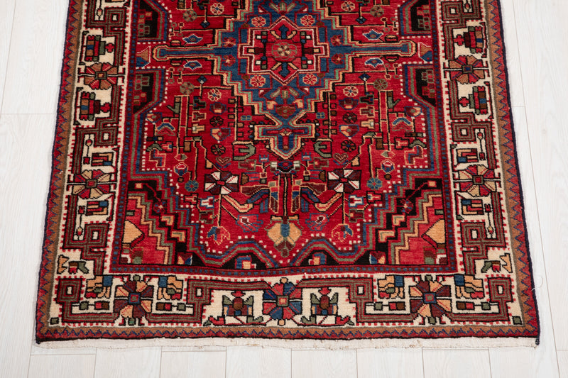 13' 6" x 3' 8" Excellent Hand-Knotted Vintage Tribal Runner Rug - Yasi & Fara 