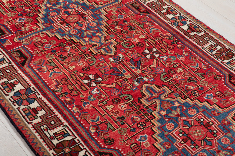 13' 6" x 3' 8" Excellent Hand-Knotted Vintage Tribal Runner Rug - Yasi & Fara 