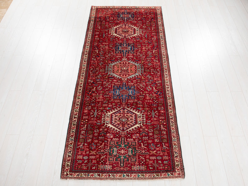 9'4" x 3'9" Excellent Hand-Knotted Vintage Collectible Tribal Runner Rug - Yasi & Fara 