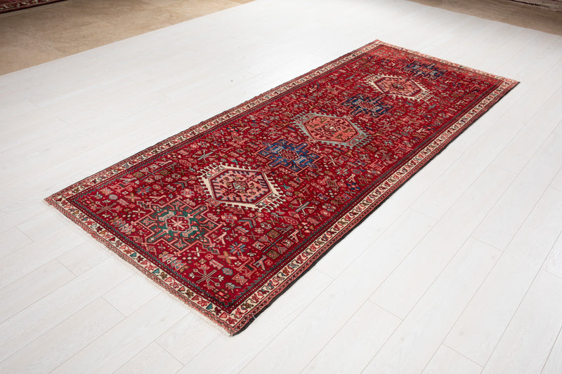 9'4" x 3'9" Excellent Hand-Knotted Vintage Collectible Tribal Runner Rug - Yasi & Fara 