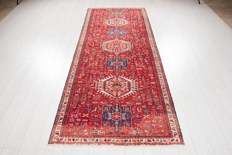 9'4" x 3'9" Excellent Hand-Knotted Vintage Collectible Tribal Runner Rug - Yasi & Fara 
