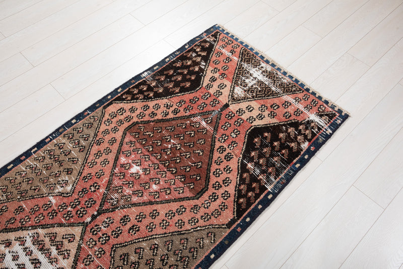 9'1" x 2'10" Excellent Hand-Knotted Antique Distressed Tribal Runner Rug - Yasi & Fara 