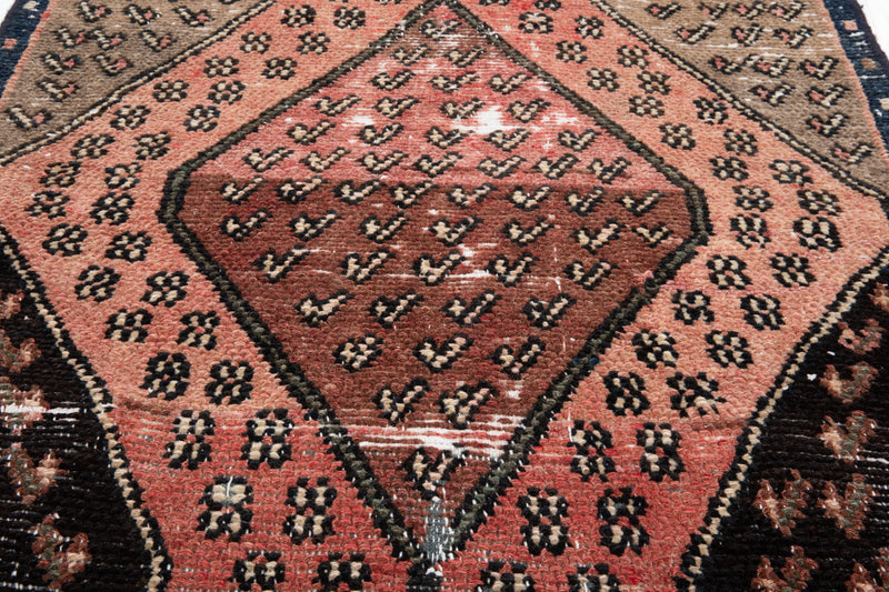 9'1" x 2'10" Excellent Hand-Knotted Antique Distressed Tribal Runner Rug - Yasi & Fara 