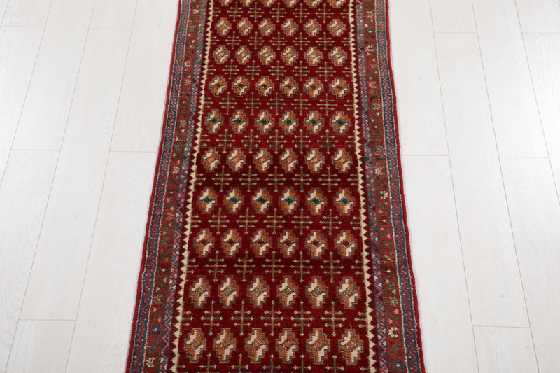 9'3" x 2'4" Excellent Hand-Knotted Vintage Tribal Runner Rug - Yasi & Fara 