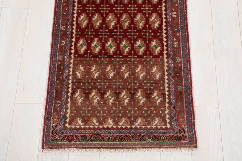 9'3" x 2'4" Excellent Hand-Knotted Vintage Tribal Runner Rug - Yasi & Fara 