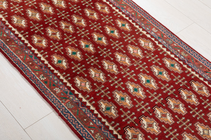 9'3" x 2'4" Excellent Hand-Knotted Vintage Tribal Runner Rug - Yasi & Fara 