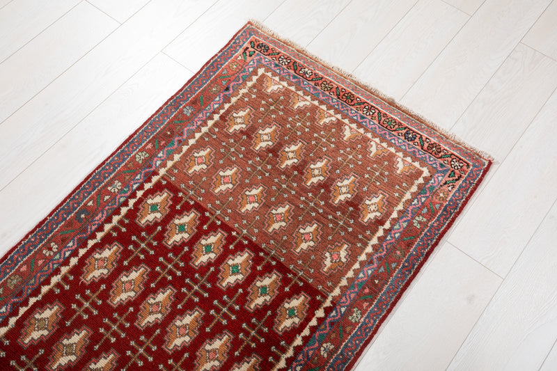 9'3" x 2'4" Excellent Hand-Knotted Vintage Tribal Runner Rug - Yasi & Fara 
