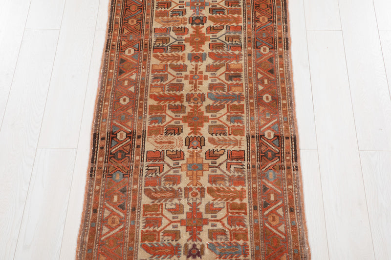9'7" x 2'6" Excellent Hand-Knotted Vintage Tribal Runner Rug - Yasi & Fara 