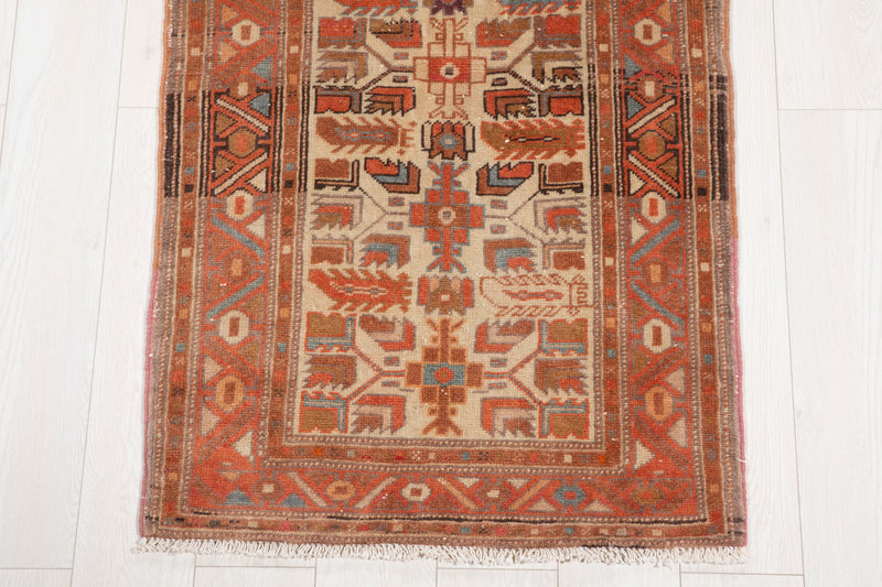 9'7" x 2'6" Excellent Hand-Knotted Vintage Tribal Runner Rug - Yasi & Fara 