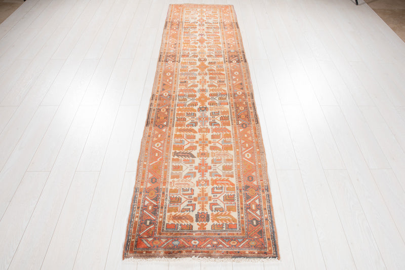 9'7" x 2'6" Excellent Hand-Knotted Vintage Tribal Runner Rug - Yasi & Fara 