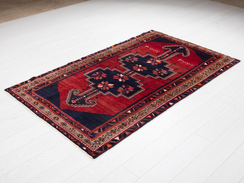 6' 7" x 3' 9" Excellent Hand-Knotted Vintage Tribal Rug - Yasi & Fara 