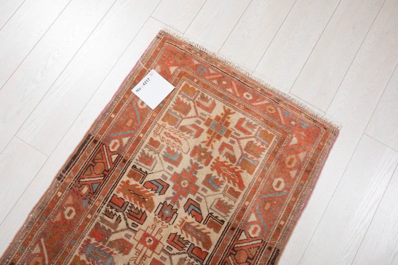 9'7" x 2'6" Excellent Hand-Knotted Vintage Tribal Runner Rug - Yasi & Fara 