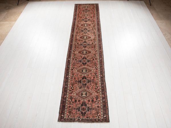 12'10" x 2'8" Excellent Hand-Knotted Antique Tribal Runner Rug - Yasi & Fara 