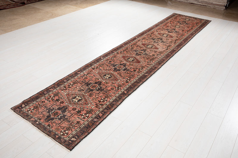 12'10" x 2'8" Excellent Hand-Knotted Antique Tribal Runner Rug - Yasi & Fara 