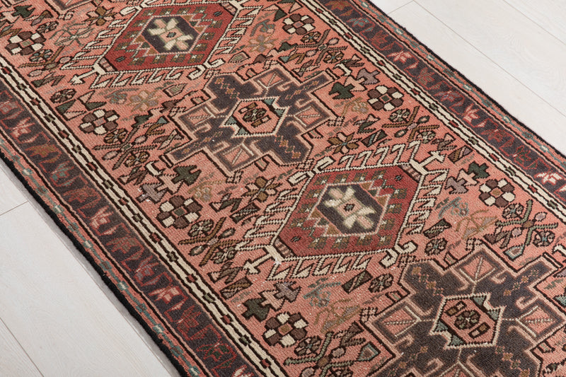 12'10" x 2'8" Excellent Hand-Knotted Antique Tribal Runner Rug - Yasi & Fara 