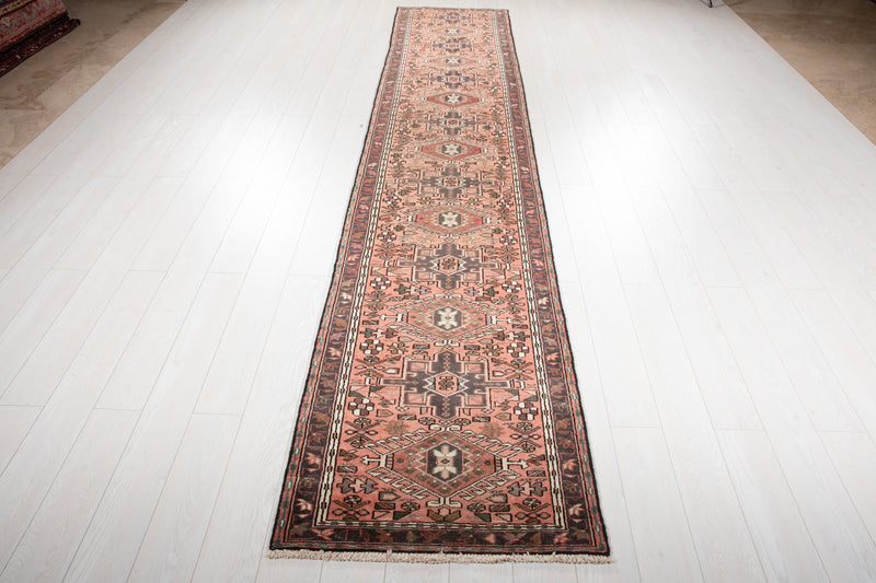 12'10" x 2'8" Excellent Hand-Knotted Antique Tribal Runner Rug - Yasi & Fara 