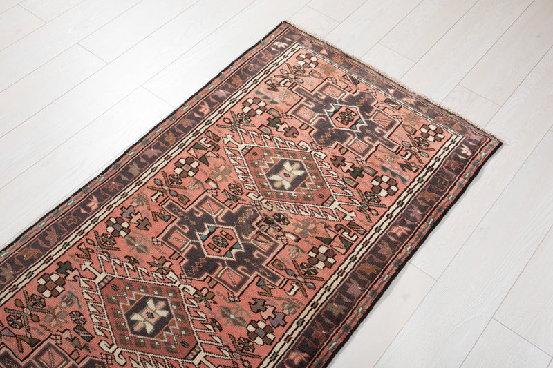 12'10" x 2'8" Excellent Hand-Knotted Antique Tribal Runner Rug - Yasi & Fara 