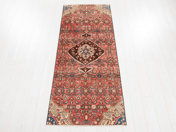 7' 9" x 3' Excellent Hand-Knotted Vintage Tribal Runner Rug - Yasi & Fara 