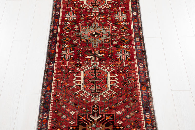 14' 4" x 2' 9" Excellent Hand-Knotted Vintage Tribal Runner Rug - Yasi & Fara 