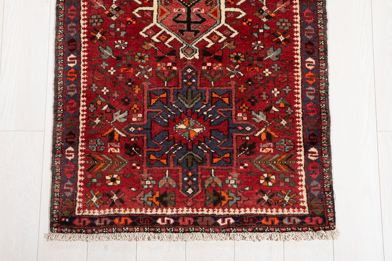 14' 4" x 2' 9" Excellent Hand-Knotted Vintage Tribal Runner Rug - Yasi & Fara 
