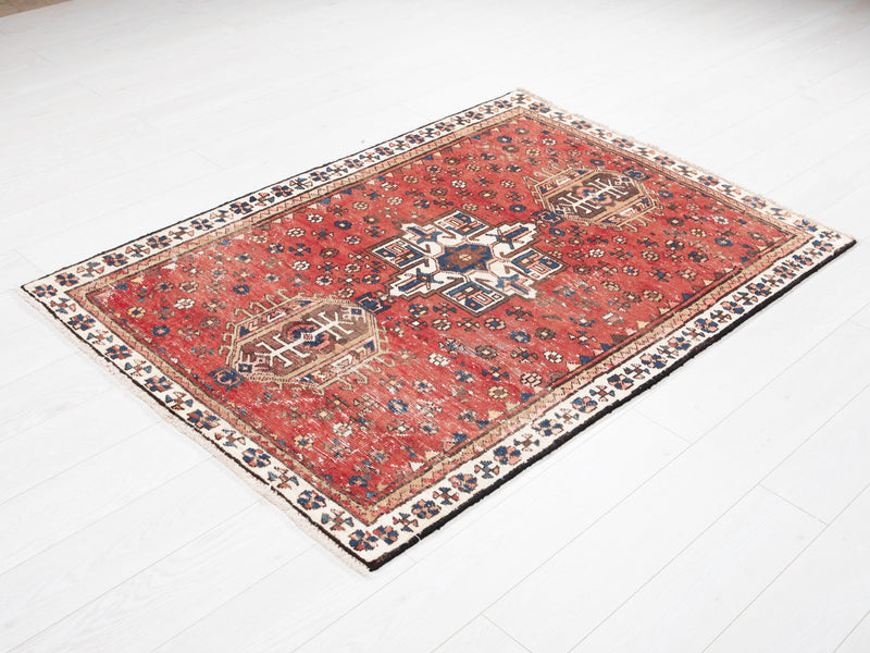 5' 4" x 3' 8" Excellent Hand-Knotted Antique Collectible Tribal Rug - Yasi & Fara 