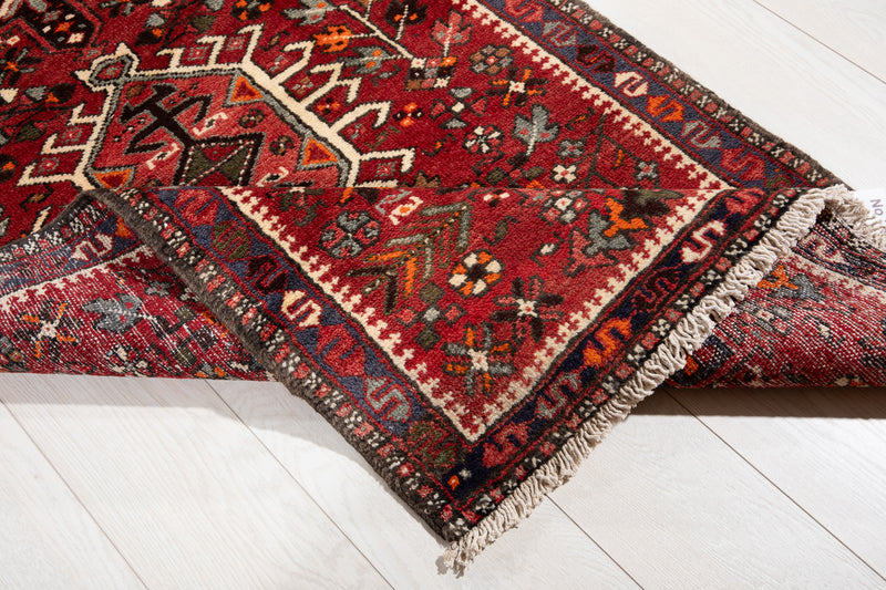 14' 4" x 2' 9" Excellent Hand-Knotted Vintage Tribal Runner Rug - Yasi & Fara 