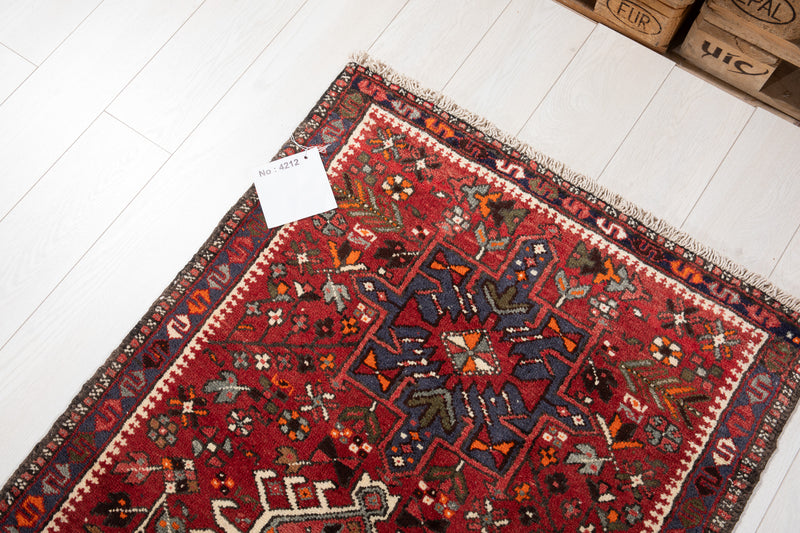 14' 4" x 2' 9" Excellent Hand-Knotted Vintage Tribal Runner Rug - Yasi & Fara 