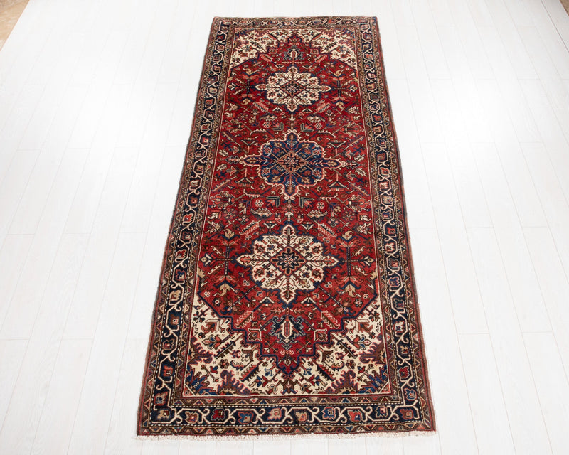 9' 9" x 4' Excellent Hand-Knotted Collectible Tribal Runner Rug - Yasi & Fara 