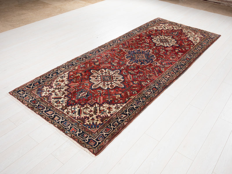 9' 9" x 4' Excellent Hand-Knotted Collectible Tribal Runner Rug - Yasi & Fara 